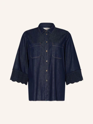 Marina Rinaldi Bluzka Jeansowa Oversize Mrsabissi Z Rękawami 3 / 4 blau GRANATOWY