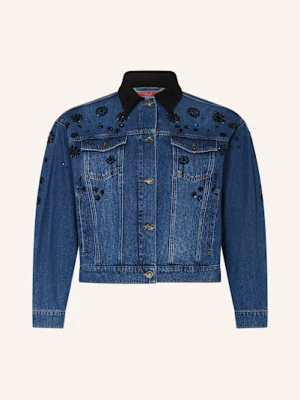 Marina Rinaldi Kurtka Jeansowa Quiete Z Ozdobnymi Kamykami blau