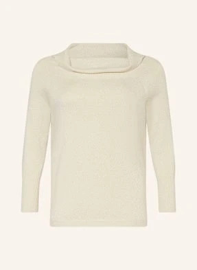 Marina Rinaldi Persona Sweter Z Odkrytymi Ramionami Bird Z Błyszczącą Przędzą weiss