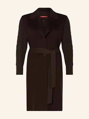 Marina Rinaldi Płaszcz Wełniany Zarina Z Mieszanki Materiałów braun