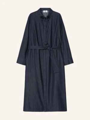 Marina Rinaldi Sukienka Koszulowa Riga W Stylu Jeansowym Z Ozdobnymi Perełkami blau