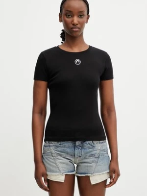 Marine Serre Moon Logo T-shirt bawełniany damski