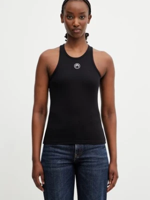 Marine Serre Moon Logo top z bawełną damski