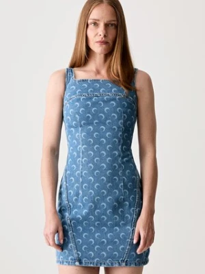 Marine Serre sukienka jeansowa Moon Laser Denim Mini Dress