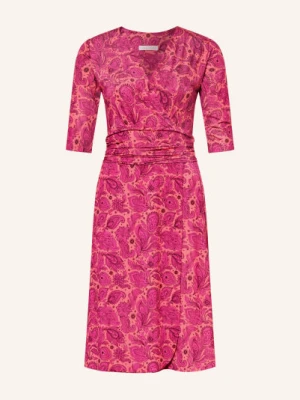 Marivie Sukienka Sophisticated! W Stylu Kopertowym, Z Rękawami 3/4 pink