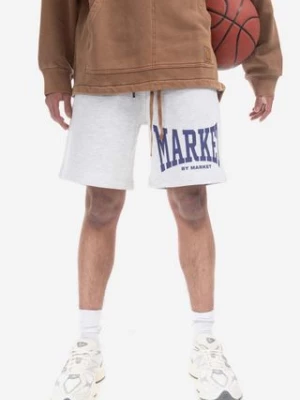 Market szorty bawełniane Persistent Logo Sweatshorts kolor szary 395000601.0016-SZARY