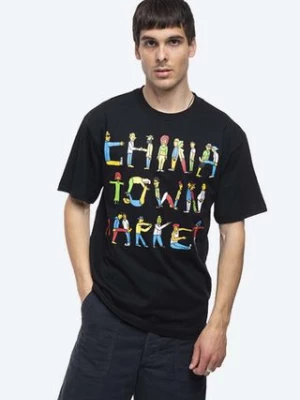 Market t-shirt bawełniany Chinatown Market City Aerobics Tee kolor czarny z nadrukiem CTM1990462-CZARNY