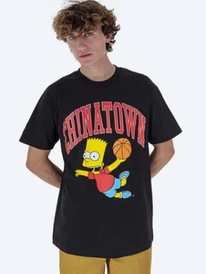 Market t-shirt bawełniany Chinatown Market x The Simpsons Air Bart Arc T-shirt kolor czarny z nadrukiem CTM1990348-BIALY