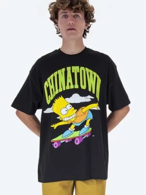 Market t-shirt bawełniany Chinatown Market x The Simpsons Cowabunga Arc T-shirt kolor czarny z nadrukiem CTM1990345-BIALY