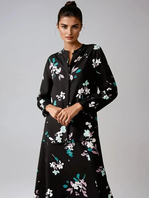 Marks & Spencer Bluzka w kolorze czarno-biało-turkusowym rozmiar: 38