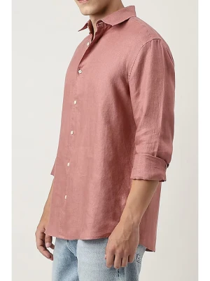 Marks & Spencer Lniana koszula w kolorze szaroróżowym rozmiar: XL