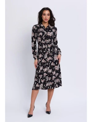 Marks & Spencer Sukienka koszulowa w kolorze czarno-różowo-białym rozmiar: 34/L31