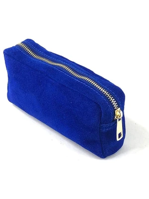 Marlon Skórzana kosmetyczka w kolorze niebieskim - 18 x 8 x 4 cm rozmiar: onesize
