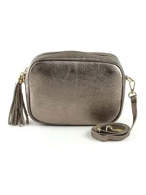 Marlon Skórzana torebka "Novo" w kolorze szarym - 24 x 18 x 8 cm rozmiar: onesize