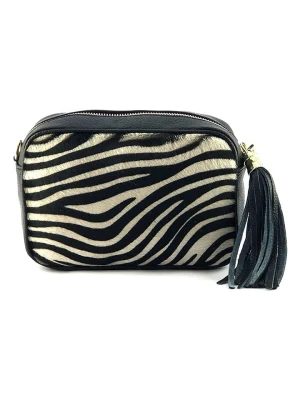 Marlon Skórzana torebka "Paris" w kolorze czarno-kremowym - 20 x 14 x 7 cm rozmiar: onesize