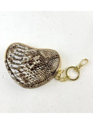 Marlon Skórzany brelok w kolorze szarobrązowym do kluczy - 13 x 9 cm rozmiar: onesize