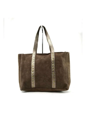 Marlon Skórzany shopper bag "Cornelia" w kolorze ciemnobrązowym - 45 x 26 x 11 cm rozmiar: onesize