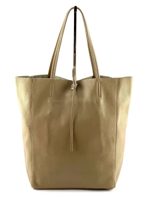 Marlon Skórzany shopper bag w kolorze beżowym - 40 x 37 x 12 cm rozmiar: onesize