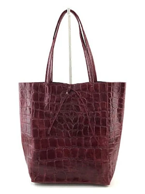 Marlon Skórzany shopper bag w kolorze bordowym - 37 x 40 x 12 cm rozmiar: onesize