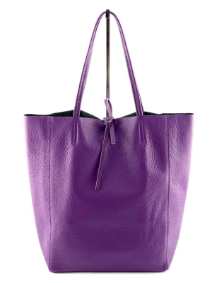 Marlon Skórzany shopper bag w kolorze fioletowym - 37 x 40 x 12 cm rozmiar: onesize