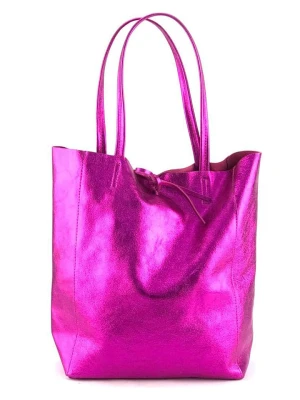 Marlon Skórzany shopper bag w kolorze fuksji - 37 x 40 x 12 cm rozmiar: onesize