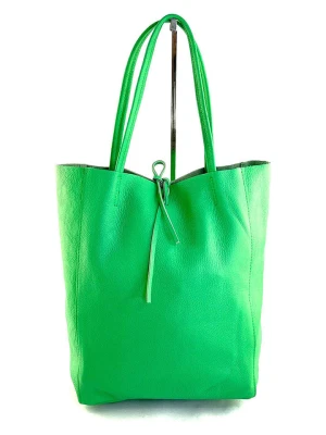 Marlon Skórzany shopper bag w kolorze jasnozielonym - 37 x 40 x 12 cm rozmiar: onesize