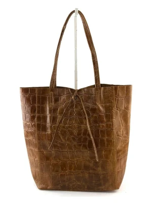 Marlon Skórzany shopper bag w kolorze karmelowym - 37 x 40 x 12 cm rozmiar: onesize