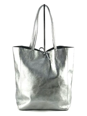 Marlon Skórzany shopper bag w kolorze srebrnym - 37 x 40 x 12 cm rozmiar: onesize