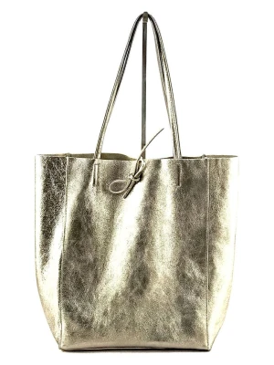 Marlon Skórzany shopper bag w kolorze złotym - 37 x 40 x 12 cm rozmiar: onesize