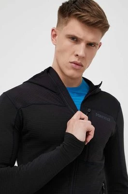 Marmot bluza sportowa Preon kolor czarny z kapturem gładka