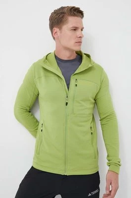 Marmot bluza sportowa Preon kolor zielony z kapturem gładka
