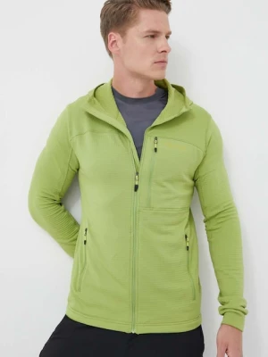 Marmot bluza sportowa Preon kolor zielony z kapturem gładka
