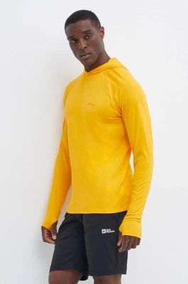 Marmot bluza sportowa Windridge kolor żółty z kapturem gładka