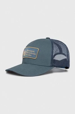 Marmot czapka z daszkiem Retro Trucker kolor niebieski z aplikacją