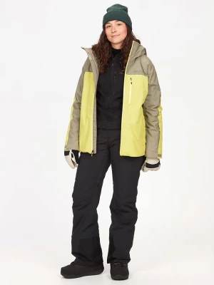 Marmot Kurtka narciarska "Lightray" w kolorze beżowo-limonkowym rozmiar: S