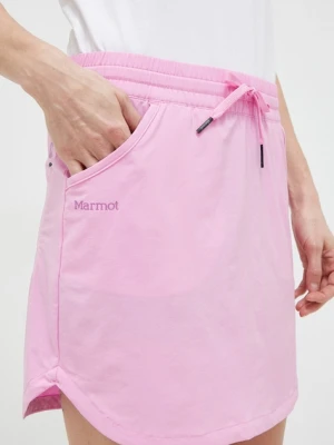 Marmot spódnica Elda kolor różowy mini prosta