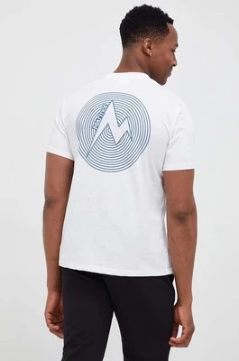 Marmot t-shirt męski kolor biały z nadrukiem