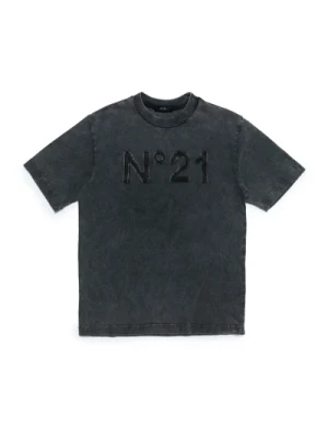 Marmurkowa Bawełniana Koszulka z Logo N21