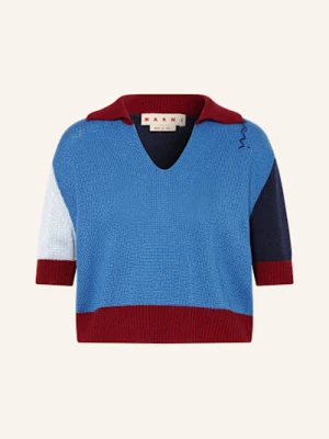 Marni Dzianinowa Koszulka Z Kaszmiru blau