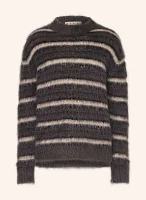Marni Moherowy Sweter grau