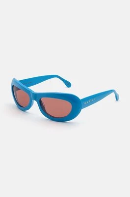 Marni okulary przeciwsłoneczne Field Of Rushes Blue kolor niebieski EYMRN00067.002.EZ5