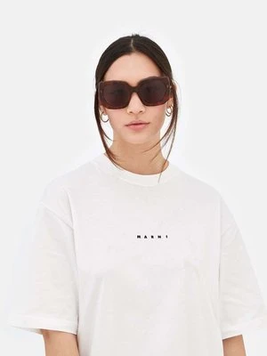 Marni okulary przeciwsłoneczne Jellyfish Lake Blonde damskie kolor brązowy EYMRN00039.002.BZU