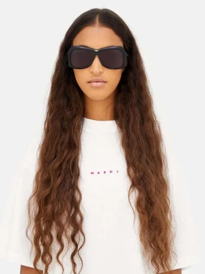 Marni okulary przeciwsłoneczne Tiznit Black damskie kolor czarny EYMRN00056.001.HJB