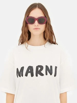 Marni okulary przeciwsłoneczne Ulawun Vulcano Bordeaux damskie kolor bordowy EYMRN00024.002.YAL