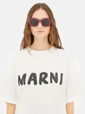 Marni okulary przeciwsłoneczne Ulawun Vulcano Bordeaux damskie kolor bordowy EYMRN00024.002.YAL