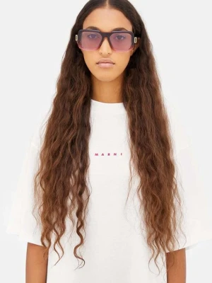 Marni okulary przeciwsłoneczne Zamalek Faded Burgundy damskie kolor różowy EYMRN00054.004.LCS