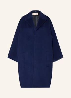 Marni Płaszcz Wełniany Oversize Z Rękawami 3/4 blau