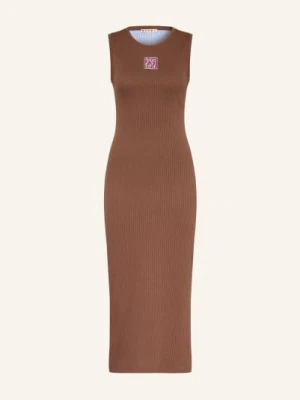 Marni Sukienka Z Dżerseju braun