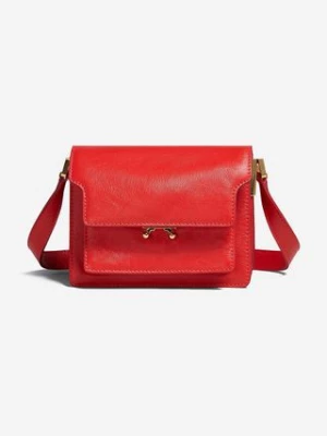 Marni torebka skórzana Marni Shoulder Bag SBMP0075Y0 P2644 kolor czerwony SBMP0075Y0.P2644-GRANATOWY