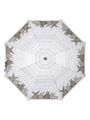Mars & More Parasol "Rabbits" w kolorze biało-jasnobrązowym - Ø 105 cm rozmiar: onesize